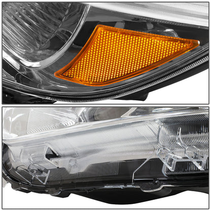 FAROS 08-10 TOYOTA HIGHLANDER - H4 LOW BEAM / HIGH BEAM / 7440A TURN SIGNAL - CHROME HOUSING / AMBER CORNER