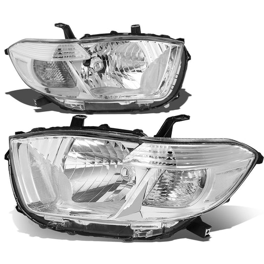 FAROS 08-10 TOYOTA HIGHLANDER - H4 LOW BEAM / HIGH BEAM / 7440A TURN SIGNAL - CHROME HOUSING / CLEAR CORNER