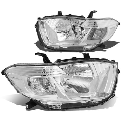 FAROS 08-10 TOYOTA HIGHLANDER - H4 LOW BEAM / HIGH BEAM / 7440A TURN SIGNAL - CHROME HOUSING / CLEAR CORNER