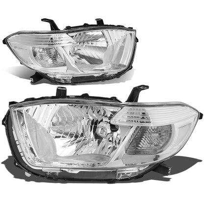 FAROS 08-10 TOYOTA HIGHLANDER - H4 LOW BEAM / HIGH BEAM / 7440A TURN SIGNAL - CHROME HOUSING / CLEAR CORNER