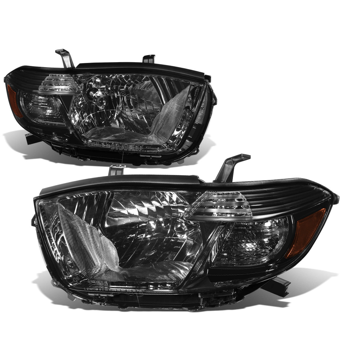 FAROS 08-10 TOYOTA HIGHLANDER - H4 LOW BEAM / HIGH BEAM / 7440A TURN SIGNAL - SMOKE HOUSING / AMBER CORNER