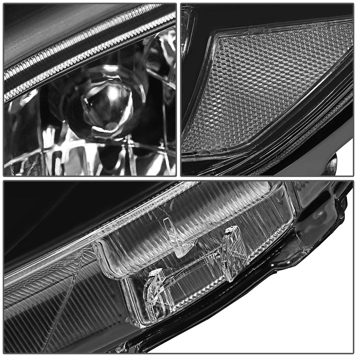 FAROS 08-10 TOYOTA HIGHLANDER - H4 LOW BEAM / HIGH BEAM / 7440A TURN SIGNAL - SMOKE HOUSING / CLEAR CORNER