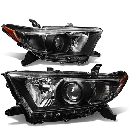 FAROS 11-13 TOYOTA HIGHLANDER - PROJECTOR - 9005 LOW BEAM / H11 HIGH BEAM / 3457A TURN SIGNAL - BLACK HOUSING / AMBER CORNER
