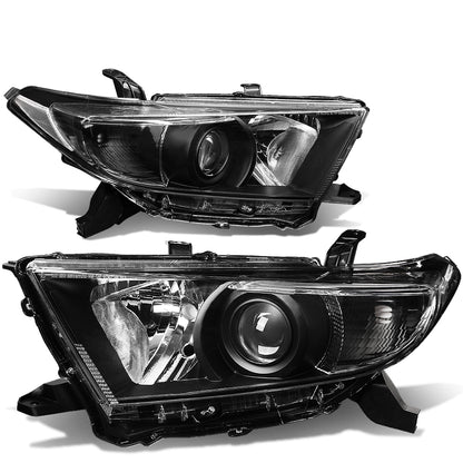 FAROS 11-13 TOYOTA HIGHLANDER - PROJECTOR - 9005 LOW BEAM / H11 HIGH BEAM / 3457A TURN SIGNAL - BLACK HOUSING / CLEAR CORNER