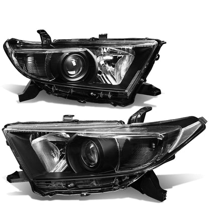 FAROS 11-13 TOYOTA HIGHLANDER - PROJECTOR - 9005 LOW BEAM / H11 HIGH BEAM / 3457A TURN SIGNAL - BLACK HOUSING / CLEAR CORNER