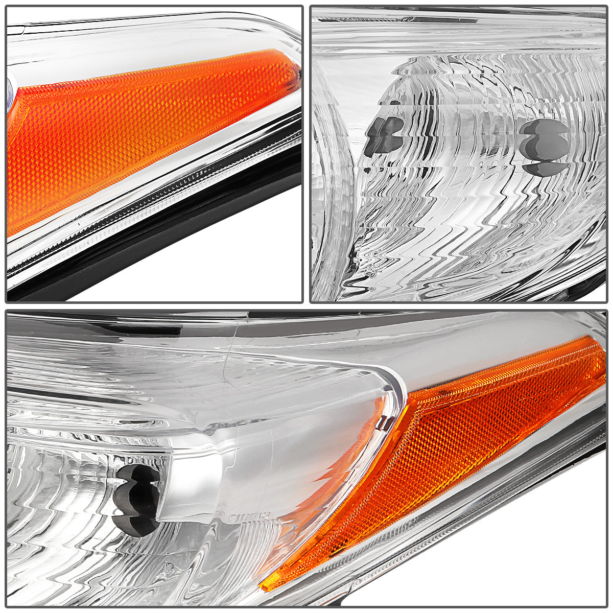 FAROS 11-13 TOYOTA HIGHLANDER - PROJECTOR - 9005 LOW BEAM / H11 HIGH BEAM / 3457A TURN SIGNAL - CHROME HOUSING / AMBER CORNER