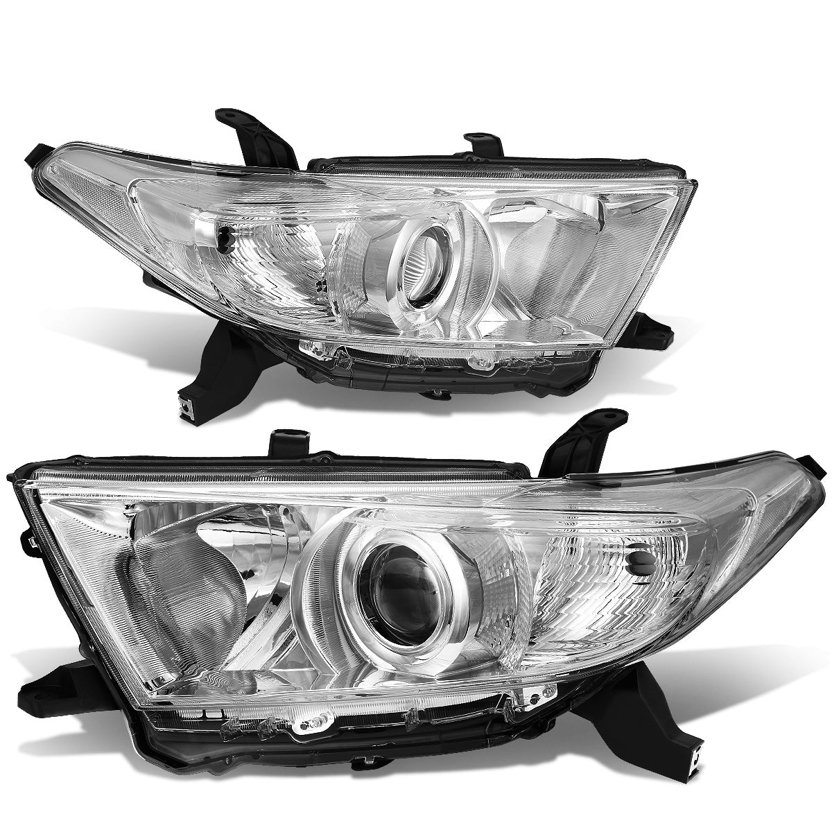 FAROS 11-13 TOYOTA HIGHLANDER - PROJECTOR - 9005 LOW BEAM / H11 HIGH BEAM / 3457A TURN SIGNAL - CHROME HOUSING / CLEAR CORNER
