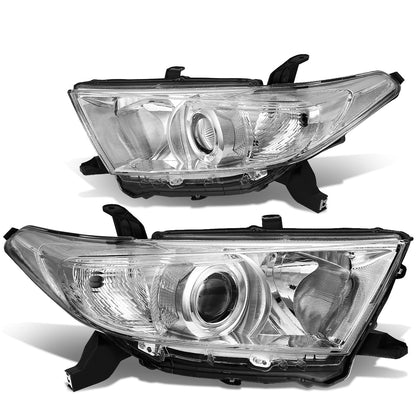 FAROS 11-13 TOYOTA HIGHLANDER - PROJECTOR - 9005 LOW BEAM / H11 HIGH BEAM / 3457A TURN SIGNAL - CHROME HOUSING / CLEAR CORNER
