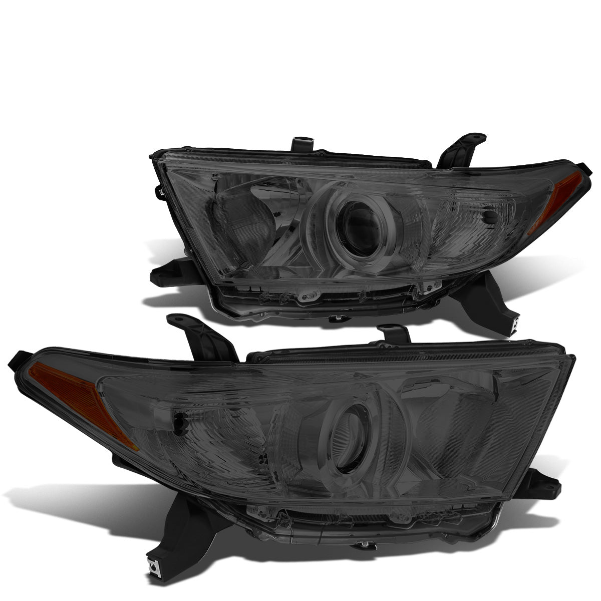 FAROS 11-13 TOYOTA HIGHLANDER - PROJECTOR - 9005 LOW BEAM / H11 HIGH BEAM / 3457A TURN SIGNAL - SMOKE HOUSING / AMBER CORNER