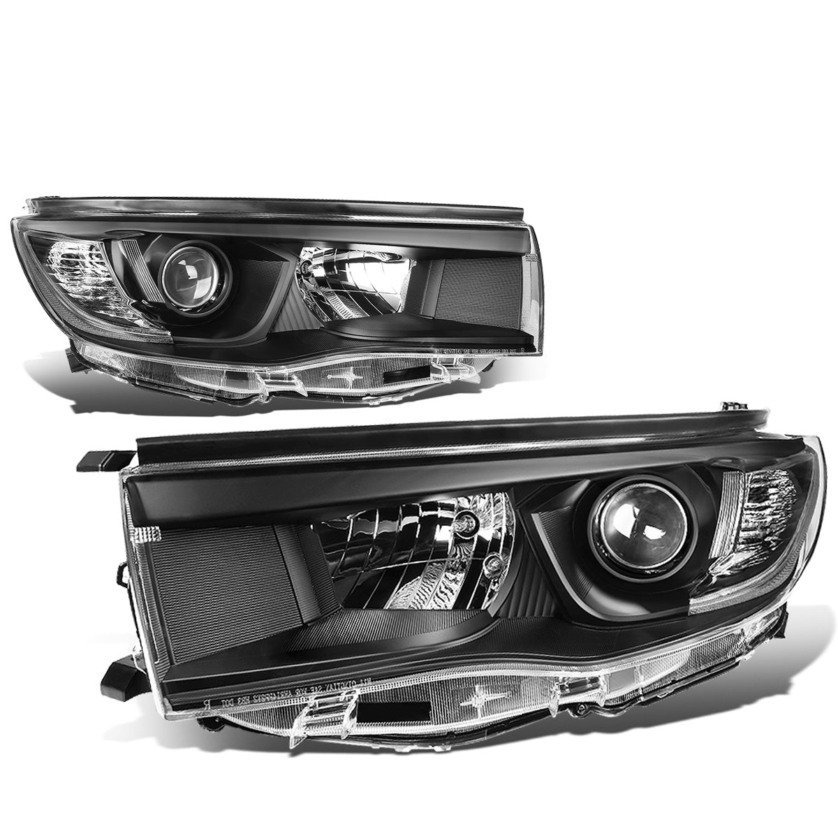 FAROS 14-16 TOYOTA HIGHLANDER - PROJECTOR - 9005 LOW BEAM / H11 HIGH BEAM / 7444NA TURN SIGNAL - BLACK HOUSING / CLEAR CORNER