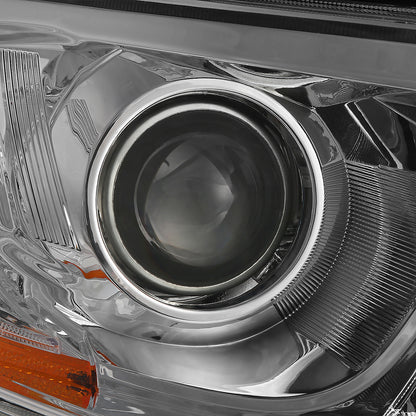 FAROS 14-16 TOYOTA HIGHLANDER - PROJECTOR - 9005 LOW BEAM / H11 HIGH BEAM / 7444NA TURN SIGNAL - CHROME HOUSING / AMBER CORNER