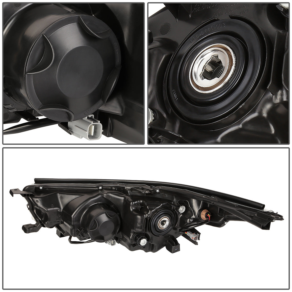 FAROS 14-16 TOYOTA HIGHLANDER - PROJECTOR - 9005 LOW BEAM / H11 HIGH BEAM / 7444NA TURN SIGNAL - CHROME HOUSING / CLEAR CORNER