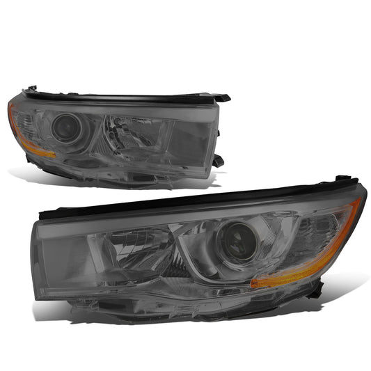 FAROS 14-16 TOYOTA HIGHLANDER - PROJECTOR - 9005 LOW BEAM / H11 HIGH BEAM / 7444NA TURN SIGNAL - SMOKE HOUSING / AMBER CORNER