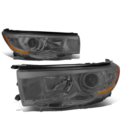 FAROS 14-16 TOYOTA HIGHLANDER - PROJECTOR - 9005 LOW BEAM / H11 HIGH BEAM / 7444NA TURN SIGNAL - SMOKE HOUSING / AMBER CORNER