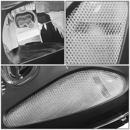 FAROS 02-09 CHEVY TRAILBLAZER / 02-05 TRAILBLAZER EXT - 9006 LOW BEAM / 9005 HIGH BEAM / 3757A TURN SIGNAL - BLACK HOUSING / CLEAR CORNER