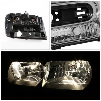 FAROS 02-09 CHEVY TRAILBLAZER / 02-05 TRAILBLAZER EXT - 9006 LOW BEAM / 9005 HIGH BEAM / 3757A TURN SIGNAL - CHROME HOUSING / AMBER CORNER