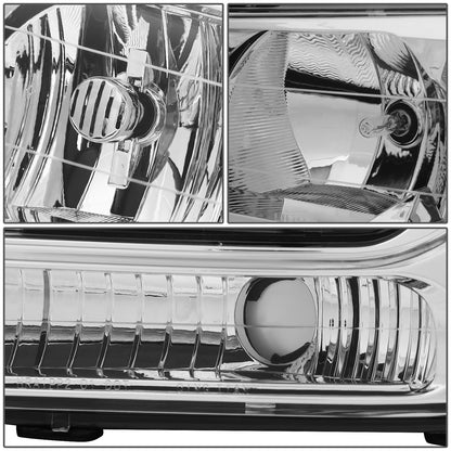 FAROS 02-09 CHEVY TRAILBLAZER / 02-05 TRAILBLAZER EXT - 9006 LOW BEAM / 9005 HIGH BEAM / 3757A TURN SIGNAL - CHROME HOUSING / AMBER CORNER