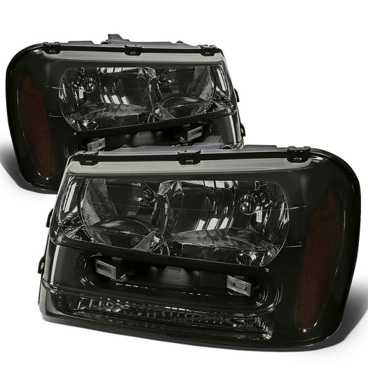 FAROS 02-09 CHEVY TRAILBLAZER / 02-05 TRAILBLAZER EXT - 9006 LOW BEAM / 9005 HIGH BEAM / 3757A TURN SIGNAL - SMOKE HOUSING / AMBER CORNER