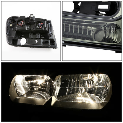 FAROS 02-09 CHEVY TRAILBLAZER / 02-05 TRAILBLAZER EXT - 9006 LOW BEAM / 9005 HIGH BEAM / 3757A TURN SIGNAL - SMOKE HOUSING / AMBER CORNER
