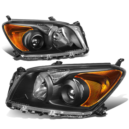 FAROS 09-12 TOYOTA RAV4 - PROJECTOR - H11 LOW BEAM / 9005 HIGH BEAM / 7443A TURN SIGNAL - BLACK HOUSING / AMBER CORNER
