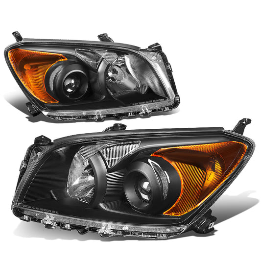 FAROS 09-12 TOYOTA RAV4 - PROJECTOR - H11 LOW BEAM / 9005 HIGH BEAM / 7443A TURN SIGNAL - BLACK HOUSING / AMBER CORNER