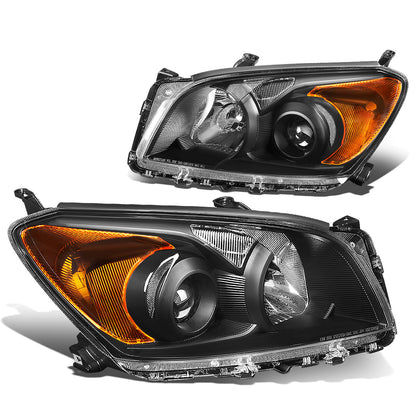 FAROS 09-12 TOYOTA RAV4 - PROJECTOR - H11 LOW BEAM / 9005 HIGH BEAM / 7443A TURN SIGNAL - BLACK HOUSING / AMBER CORNER