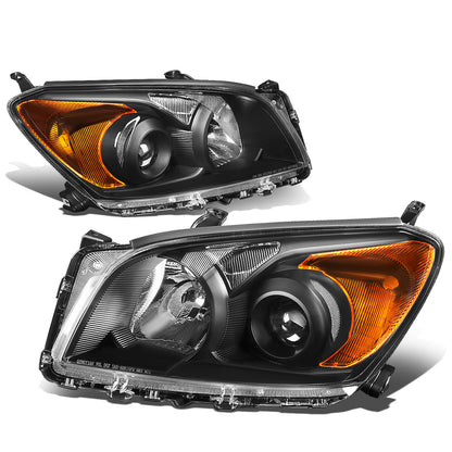 FAROS 09-12 TOYOTA RAV4 - PROJECTOR - H11 LOW BEAM / 9005 HIGH BEAM / 7443A TURN SIGNAL - BLACK HOUSING / AMBER CORNER