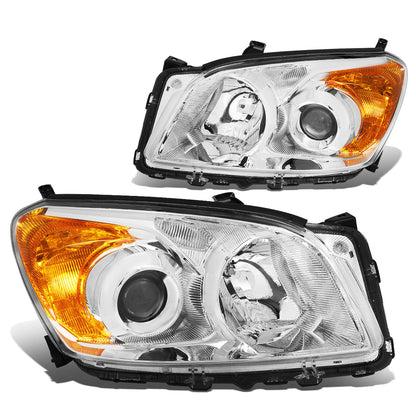 FAROS 09-12 TOYOTA RAV4 - PROJECTOR - H11 LOW BEAM / 9005 HIGH BEAM / 7443A TURN SIGNAL - CHROME HOUSING / AMBER CORNER