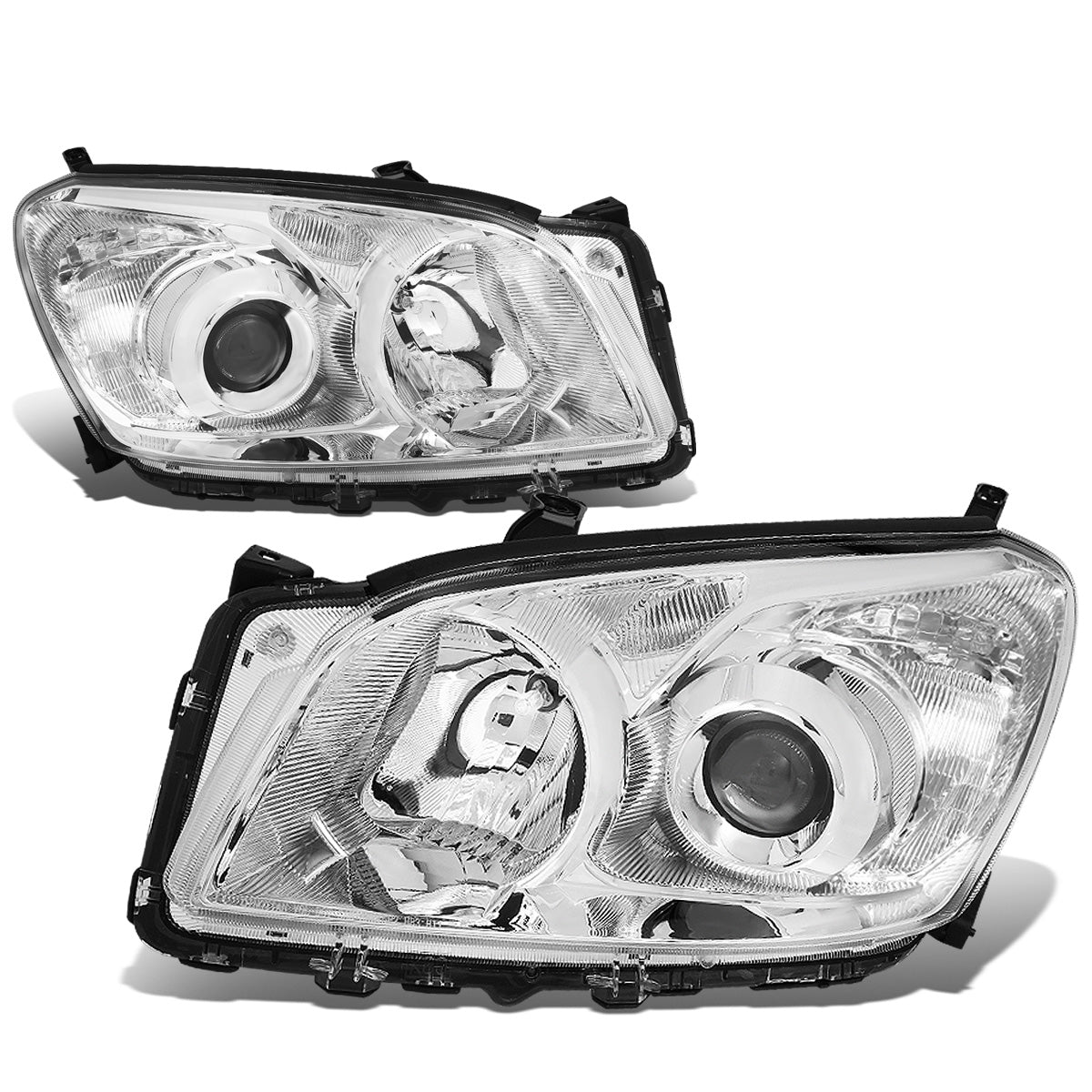 FAROS 09-12 TOYOTA RAV4 - PROJECTOR - H11 LOW BEAM / 9005 HIGH BEAM / 7443A TURN SIGNAL - CHROME HOUSING / CLEAR CORNER