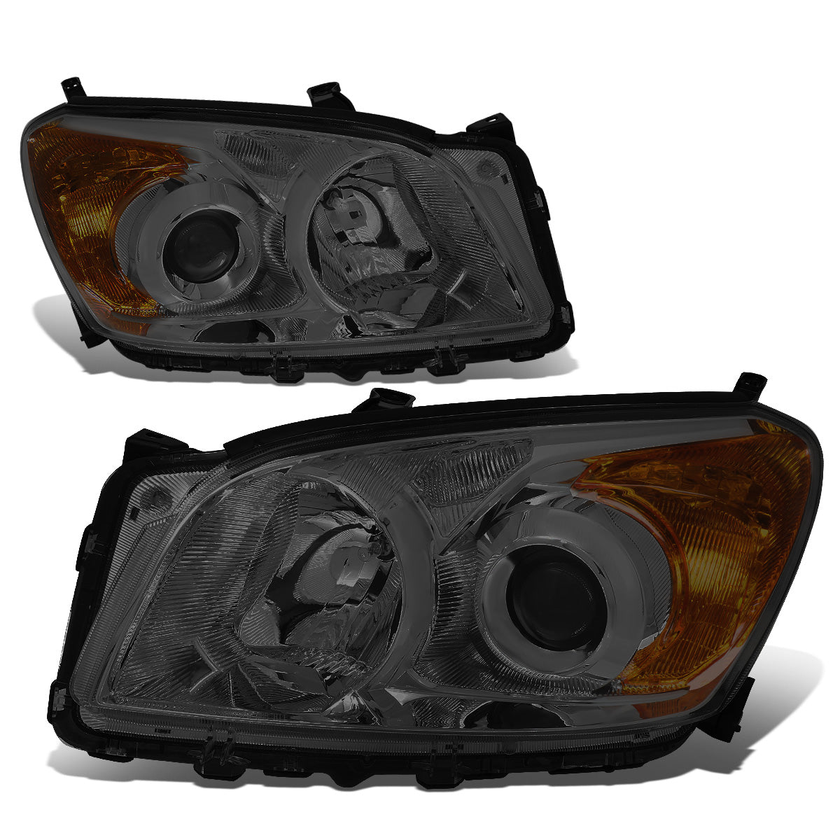 FAROS 09-12 TOYOTA RAV4 - PROJECTOR - H11 LOW BEAM / 9005 HIGH BEAM / 7443A TURN SIGNAL - SMOKE HOUSING / AMBER CORNER