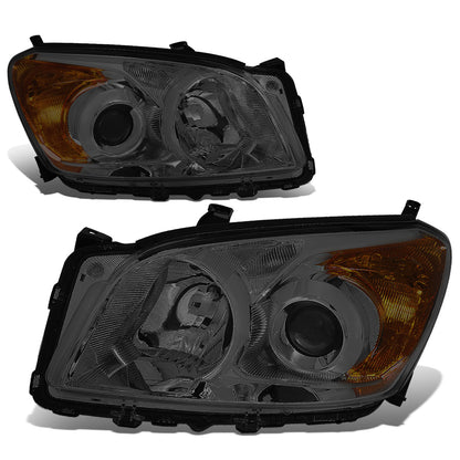 FAROS 09-12 TOYOTA RAV4 - PROJECTOR - H11 LOW BEAM / 9005 HIGH BEAM / 7443A TURN SIGNAL - SMOKE HOUSING / AMBER CORNER