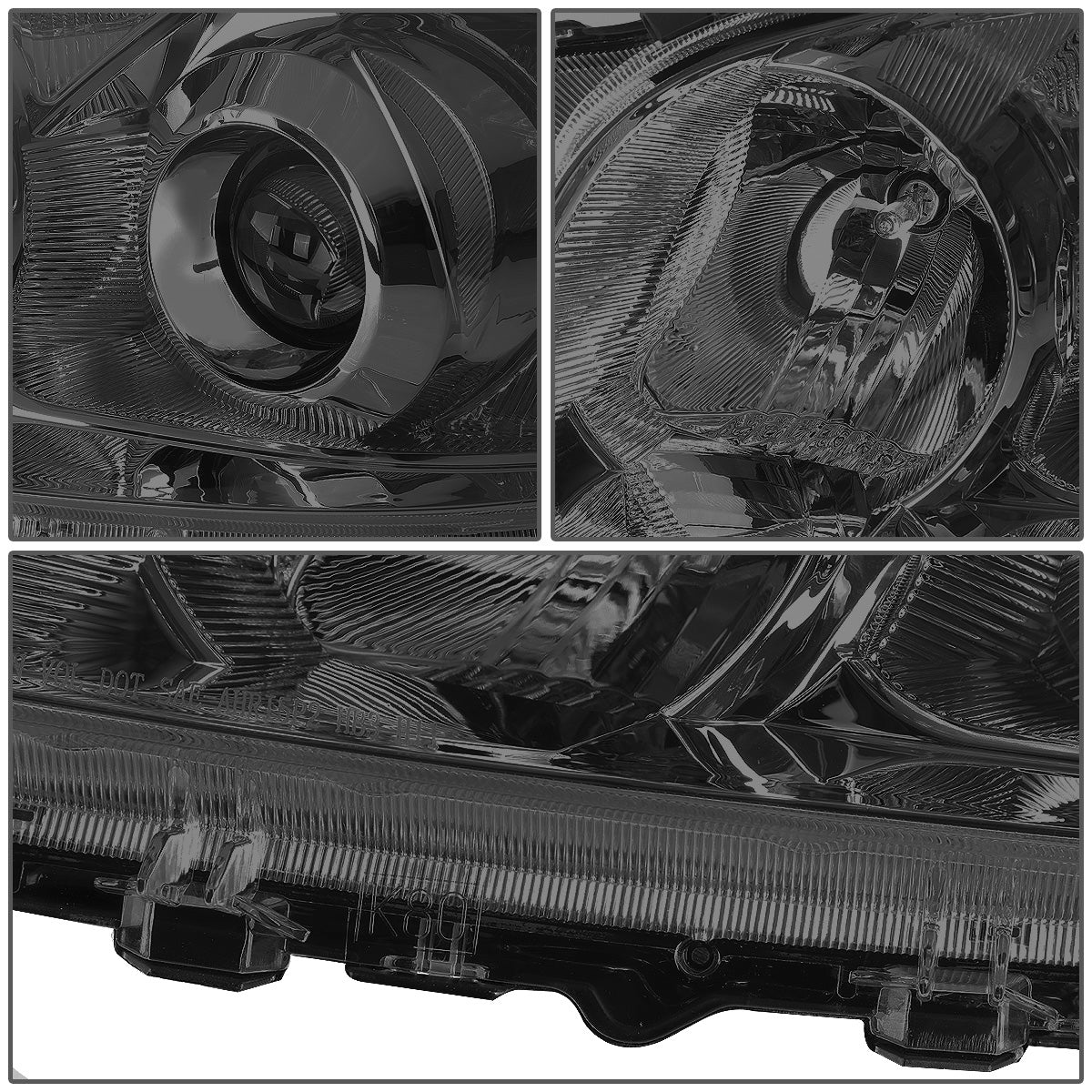 FAROS 09-12 TOYOTA RAV4 - PROJECTOR - H11 LOW BEAM / 9005 HIGH BEAM / 7443A TURN SIGNAL - SMOKE HOUSING / CLEAR CORNER
