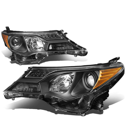FAROS 13-15 TOYOTA RAV4 - PROJECTOR - H11 LOW BEAM / 9005 HIGH BEAM / 3457A TURN SIGNAL - BLACK HOUSING / AMBER CORNER