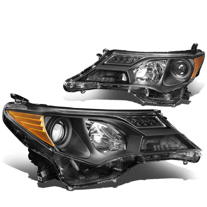 FAROS 13-15 TOYOTA RAV4 - PROJECTOR - H11 LOW BEAM / 9005 HIGH BEAM / 3457A TURN SIGNAL - BLACK HOUSING / AMBER CORNER