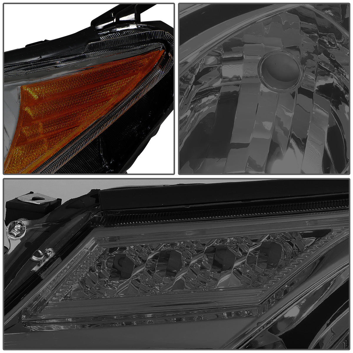 FAROS 13-15 TOYOTA RAV4 - PROJECTOR - H11 LOW BEAM / 9005 HIGH BEAM / 3457A TURN SIGNAL - SMOKE HOUSING / AMBER CORNER