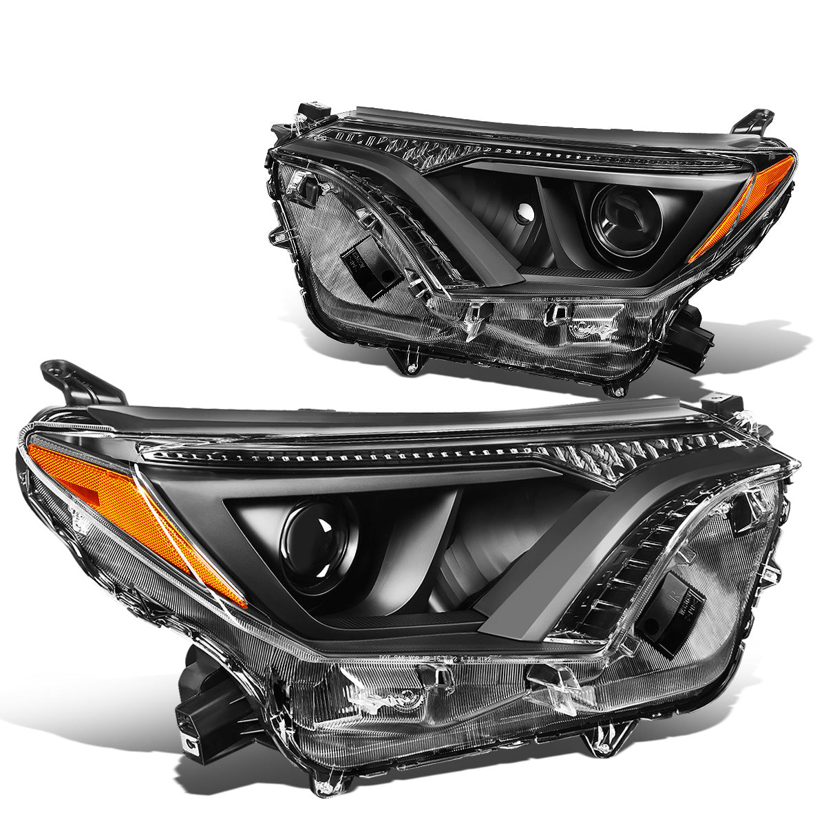 FAROS 16-18 TOYOTA RAV4 - PROJECTOR LOW BEAM - 9012 HIGH / LOW BEAM - BLACK HOUSING / AMBER CORNER