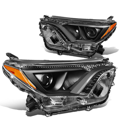 FAROS 16-18 TOYOTA RAV4 - PROJECTOR LOW BEAM - 9012 HIGH / LOW BEAM - BLACK HOUSING / AMBER CORNER