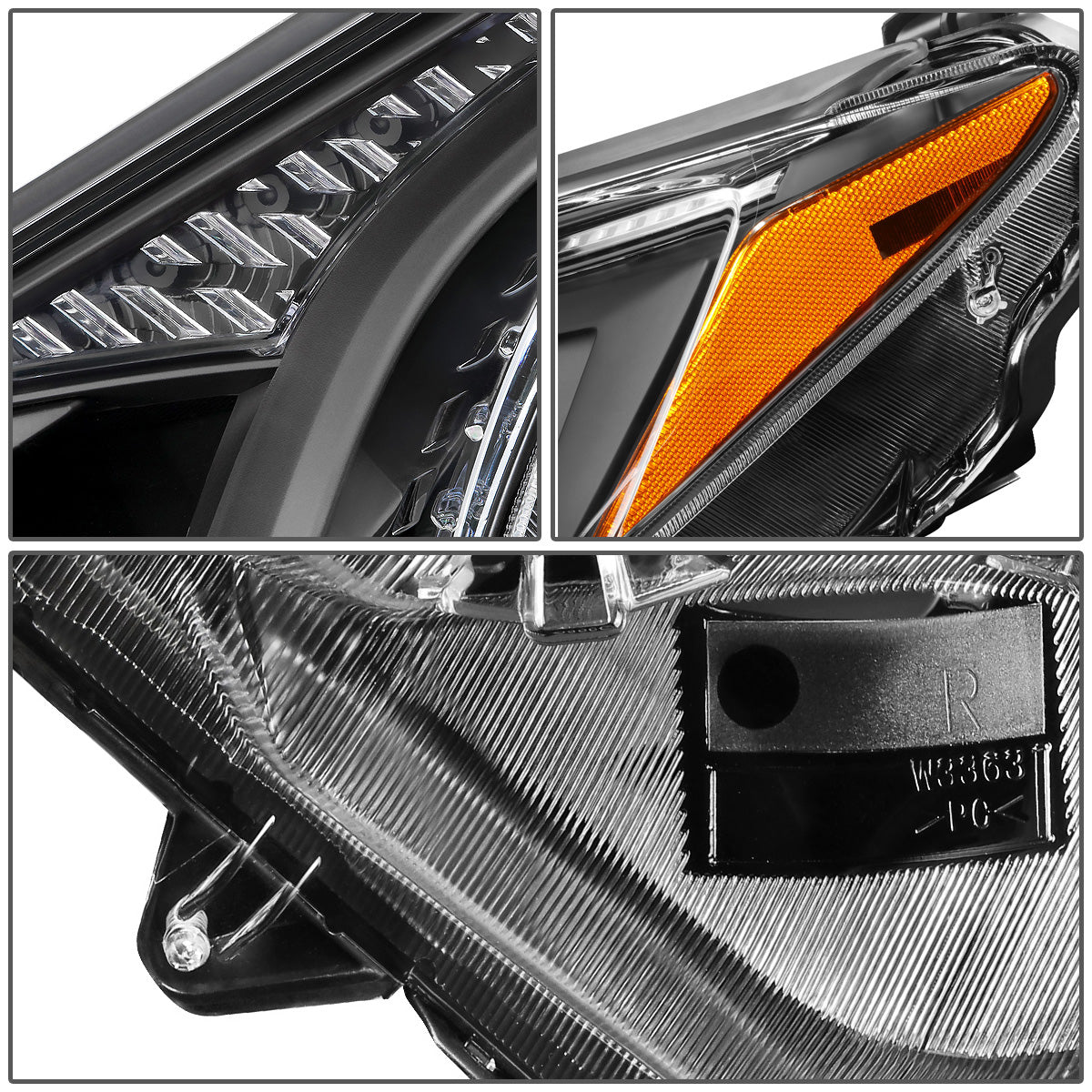 FAROS 16-18 TOYOTA RAV4 - PROJECTOR LOW BEAM - 9012 HIGH / LOW BEAM - BLACK HOUSING / AMBER CORNER