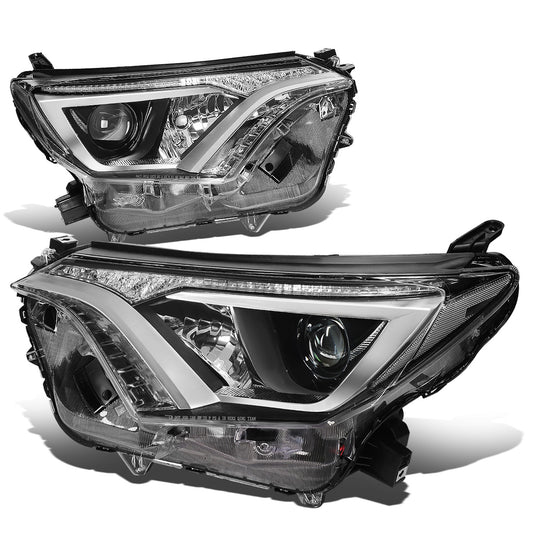 FAROS 16-18 TOYOTA RAV4 - PROJECTOR LOW BEAM - 9012 HIGH / LOW BEAM - CHROME HOUSING / CLEAR CORNER
