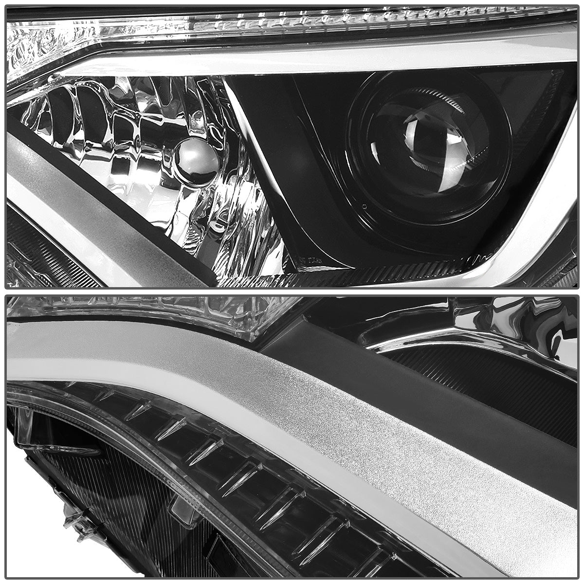 FAROS 16-18 TOYOTA RAV4 - PROJECTOR LOW BEAM - 9012 HIGH / LOW BEAM - CHROME HOUSING / CLEAR CORNER