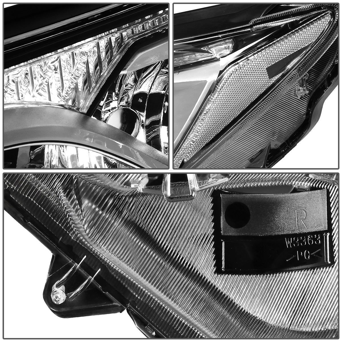 FAROS 16-18 TOYOTA RAV4 - PROJECTOR LOW BEAM - 9012 HIGH / LOW BEAM - CHROME HOUSING / CLEAR CORNER