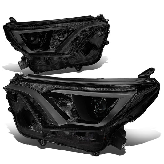 FAROS 16-18 TOYOTA RAV4 - PROJECTOR LOW BEAM - 9012 HIGH / LOW BEAM - SMOKE HOUSING / CLEAR CORNER
