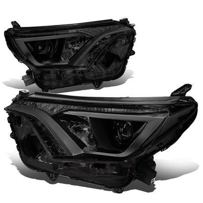 FAROS 16-18 TOYOTA RAV4 - PROJECTOR LOW BEAM - 9012 HIGH / LOW BEAM - SMOKE HOUSING / CLEAR CORNER