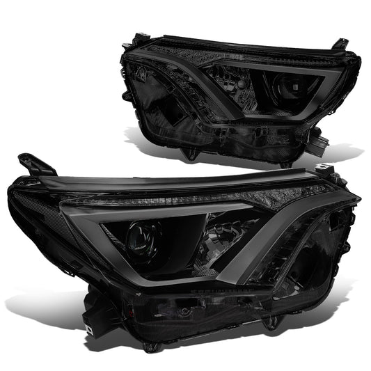 FAROS 16-18 TOYOTA RAV4 - PROJECTOR LOW BEAM - 9012 HIGH / LOW BEAM - SMOKE HOUSING / CLEAR CORNER