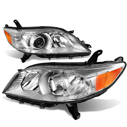 FAROS 11-17 TOYOTA SIENNA XL30 - FITS MODELS W/ HALOGEN HEADLIGHTS ONLY - PROJECTOR - H11 LOW BEAM / 9005 HIGH BEAM / 3457A TURN SIGNAL - CHROME HOUSING / AMBER CORNER