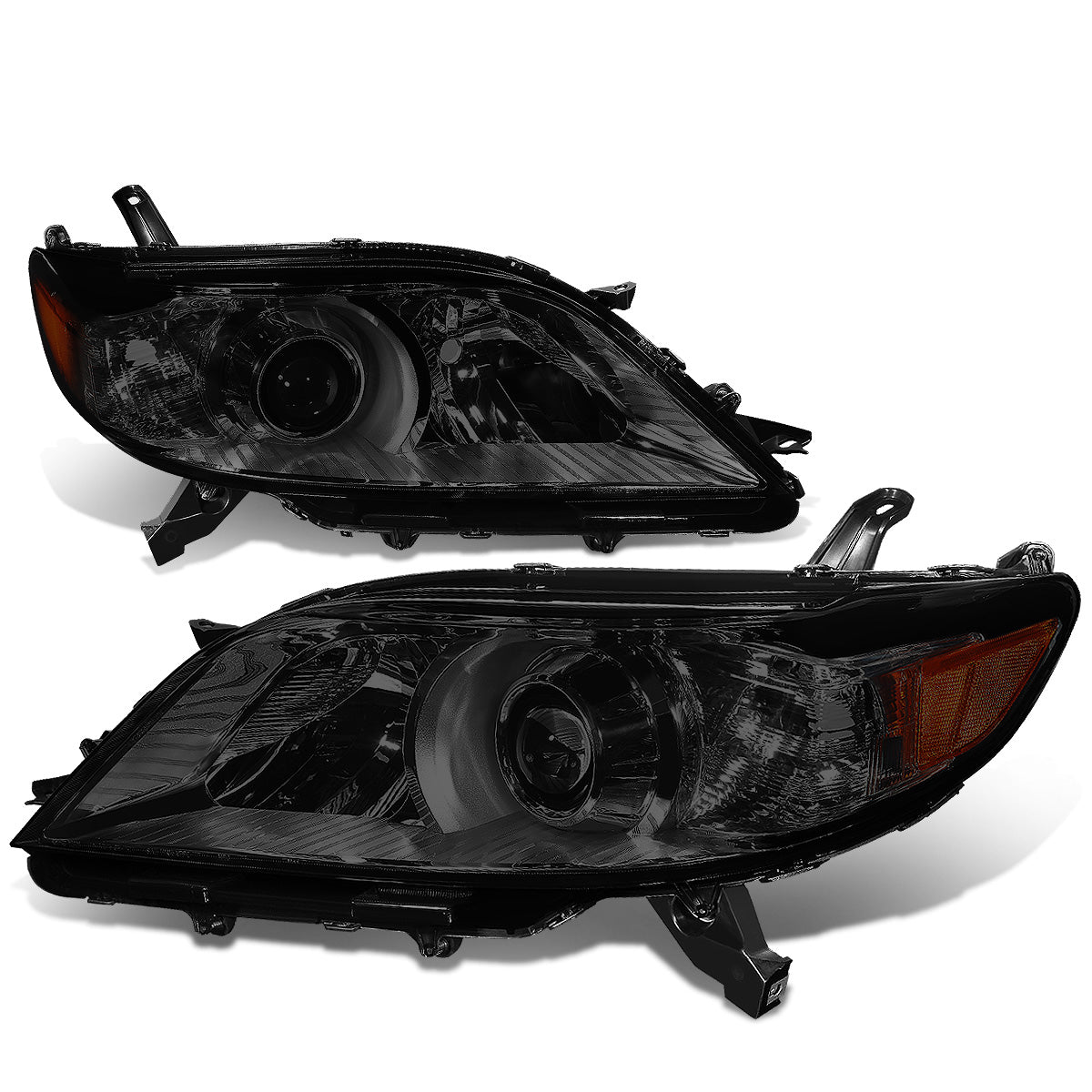 FAROS 11-17 TOYOTA SIENNA XL30 - FITS MODELS W/ HALOGEN HEADLIGHTS ONLY - PROJECTOR - H11 LOW BEAM / 9005 HIGH BEAM / 3457A TURN SIGNAL - SMOKE HOUSING / AMBER CORNER