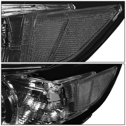 FAROS 11-17 TOYOTA SIENNA XL30 - FITS MODELS W/ HALOGEN HEADLIGHTS ONLY - PROJECTOR - H11 LOW BEAM / 9005 HIGH BEAM / 3457A TURN SIGNAL - SMOKE HOUSING / CLEAR CORNER