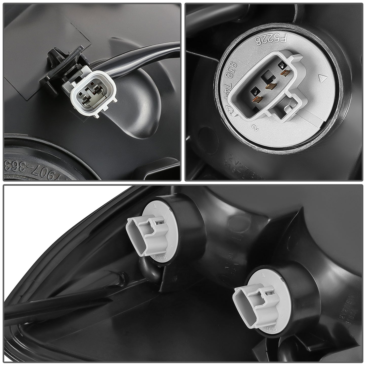 FAROS 05-07 TOYOTA SEQUOIA / 05-06 TOYOTA TUNDRA CREW CAB - BLACK HOUSING / AMBER CORNER - H4 HIGH / LOW BEAM