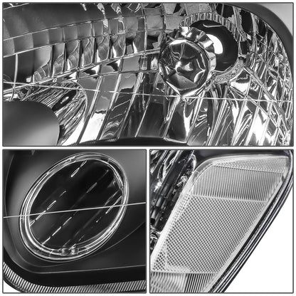 FAROS 05-07 TOYOTA SEQUOIA / 05-06 TOYOTA TUNDRA CREW CAB - BLACK HOUSING / CLEAR CORNER - H4 HIGH / LOW BEAM