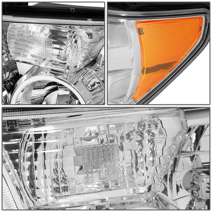 FAROS 07-13 TOYOTA TUNDRA / 08-17 TOYOTA SEQUOIA - DOES NOT FIT 09-12 TUNDRA W/ HEADLIGHT LEVEL ADJUSTER - DOES NOT FIT '12 SEQUOIA WITH HEADLIGHT WASHER - H11 LOW BEAM / 9005 HIGH BEAM / 4157NA TURN SIGNAL - CHROME HOUSING / AMBER CORNER